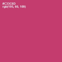 #C33C6D - Cerise Red Color Image