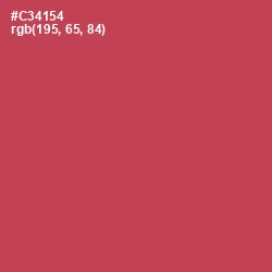 #C34154 - Fuzzy Wuzzy Brown Color Image