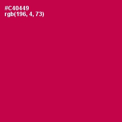 #C40449 - Maroon Flush Color Image