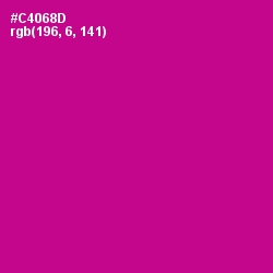 #C4068D - Red Violet Color Image