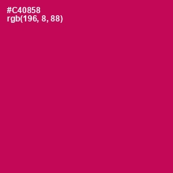 #C40858 - Maroon Flush Color Image