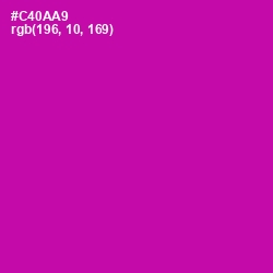 #C40AA9 - Red Violet Color Image