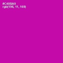 #C40BA9 - Red Violet Color Image