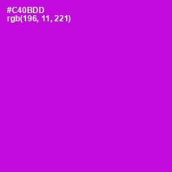 #C40BDD - Purple Pizzazz Color Image