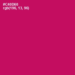 #C40D60 - Maroon Flush Color Image