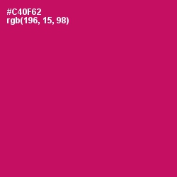 #C40F62 - Maroon Flush Color Image