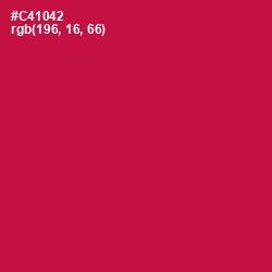 #C41042 - Maroon Flush Color Image