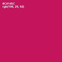 #C4145C - Maroon Flush Color Image