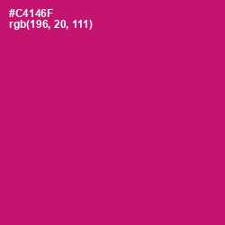 #C4146F - Razzmatazz Color Image