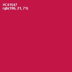 #C41547 - Maroon Flush Color Image