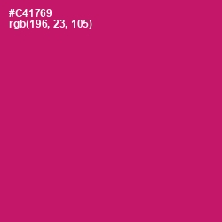 #C41769 - Maroon Flush Color Image