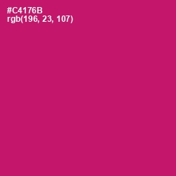 #C4176B - Maroon Flush Color Image