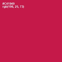 #C41949 - Maroon Flush Color Image