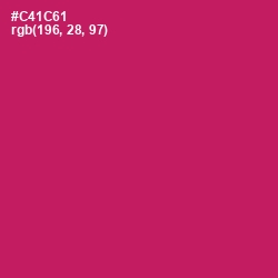 #C41C61 - Maroon Flush Color Image