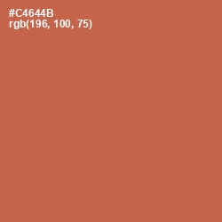 #C4644B - Red Damask Color Image