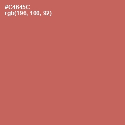 #C4645C - Red Damask Color Image