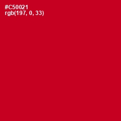 #C50021 - Cardinal Color Image