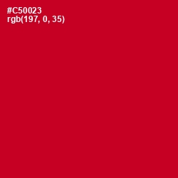 #C50023 - Cardinal Color Image