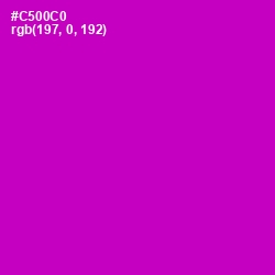 #C500C0 - Shocking Pink Color Image