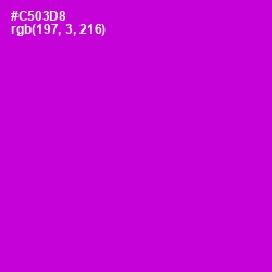 #C503D8 - Purple Pizzazz Color Image