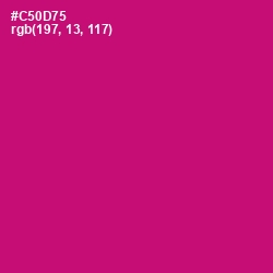 #C50D75 - Razzmatazz Color Image
