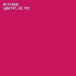 #C5165B - Maroon Flush Color Image