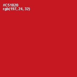 #C51820 - Cardinal Color Image
