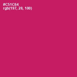 #C51C64 - Maroon Flush Color Image