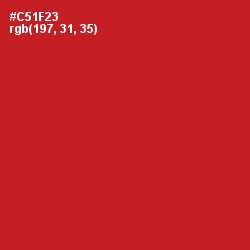 #C51F23 - Cardinal Color Image