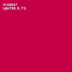 #C60047 - Maroon Flush Color Image