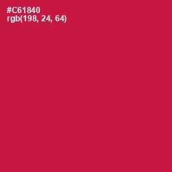 #C61840 - Maroon Flush Color Image