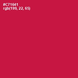 #C71641 - Maroon Flush Color Image