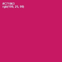 #C71963 - Maroon Flush Color Image