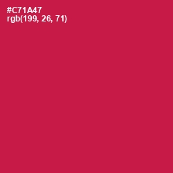 #C71A47 - Maroon Flush Color Image