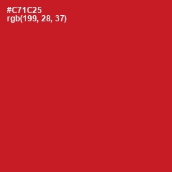 #C71C25 - Cardinal Color Image