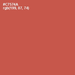 #C7574A - Fuzzy Wuzzy Brown Color Image