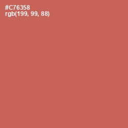 #C76358 - Red Damask Color Image