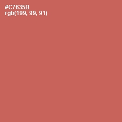 #C7635B - Red Damask Color Image