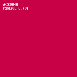 #C80046 - Maroon Flush Color Image