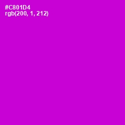 #C801D4 - Purple Pizzazz Color Image