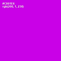 #C801E6 - Magenta / Fuchsia Color Image