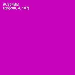 #C804BB - Hollywood Cerise Color Image