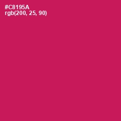 #C8195A - Maroon Flush Color Image
