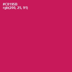 #C8195B - Maroon Flush Color Image