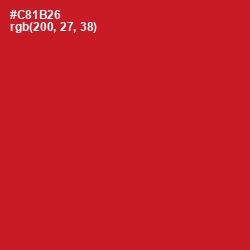 #C81B26 - Cardinal Color Image