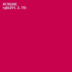 #C9024E - Razzmatazz Color Image