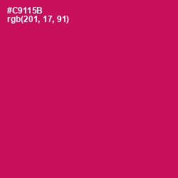 #C9115B - Maroon Flush Color Image