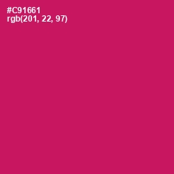 #C91661 - Maroon Flush Color Image