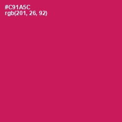 #C91A5C - Maroon Flush Color Image