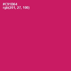 #C91B64 - Maroon Flush Color Image